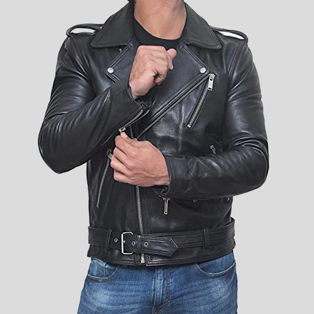 Black Biker Leather Jacket