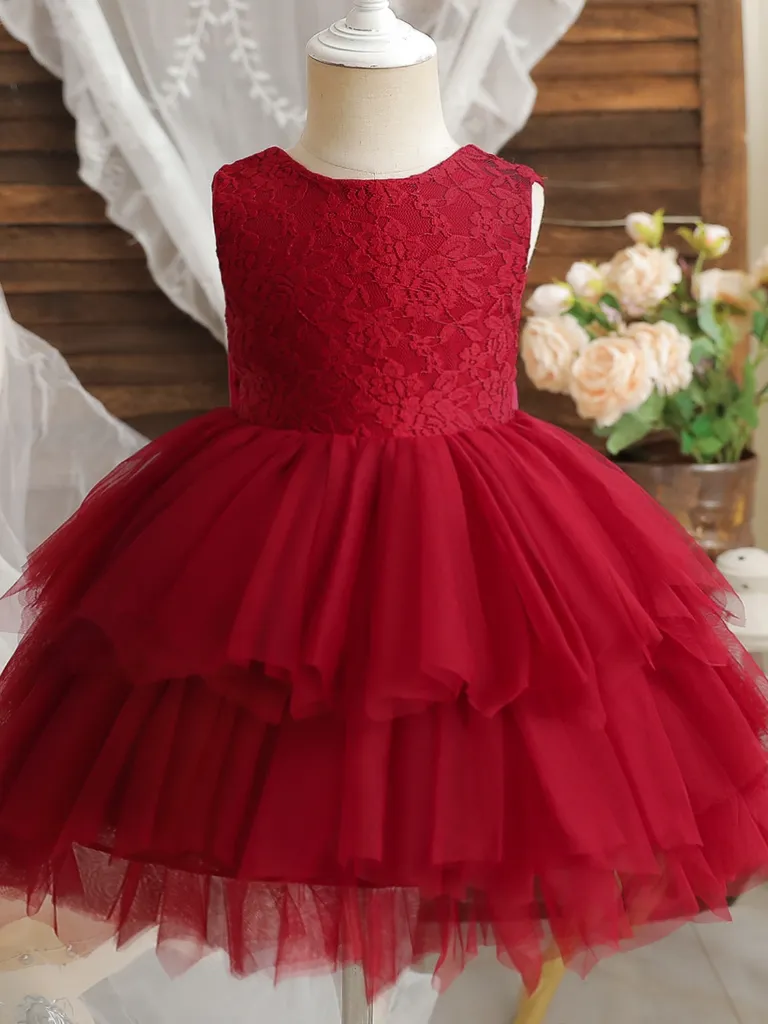 Bow Embroidery Flower Dress