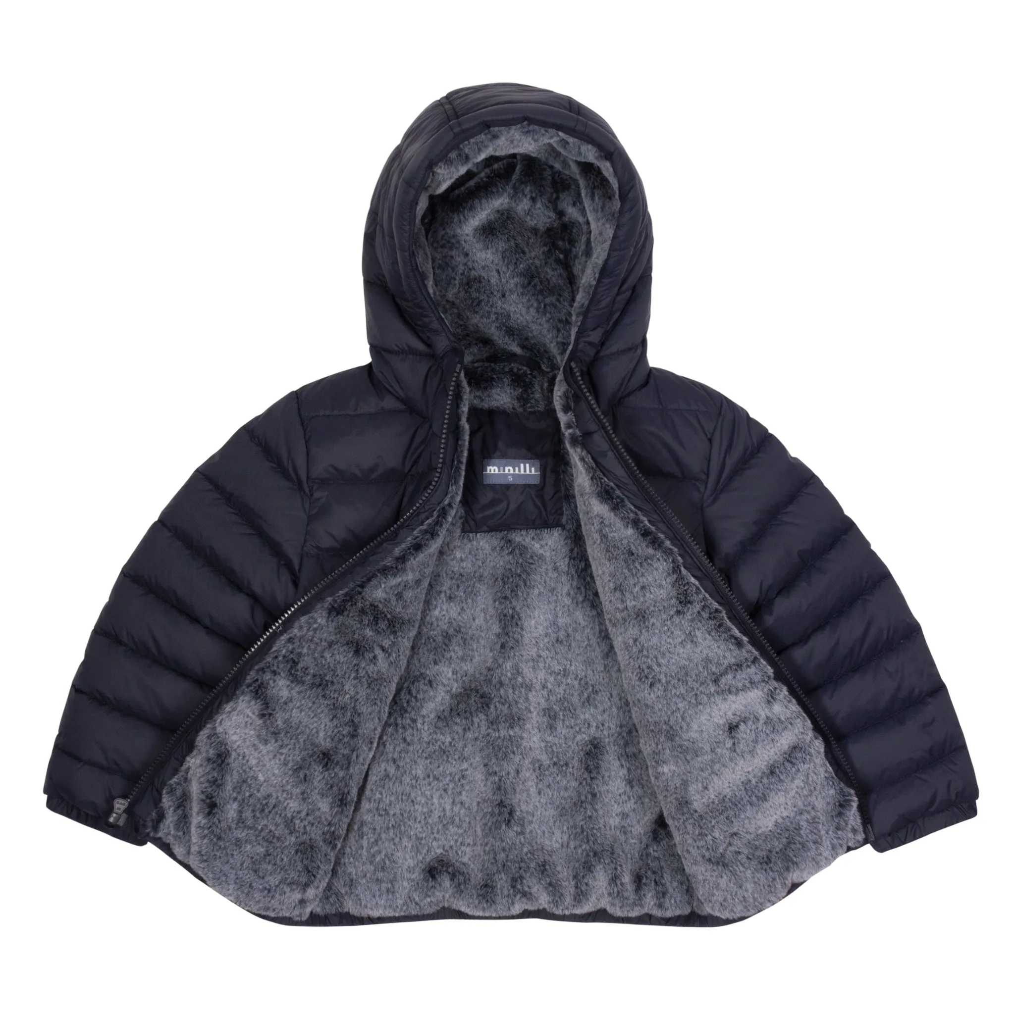 Boys Navy Basic Classic Puffer Coat