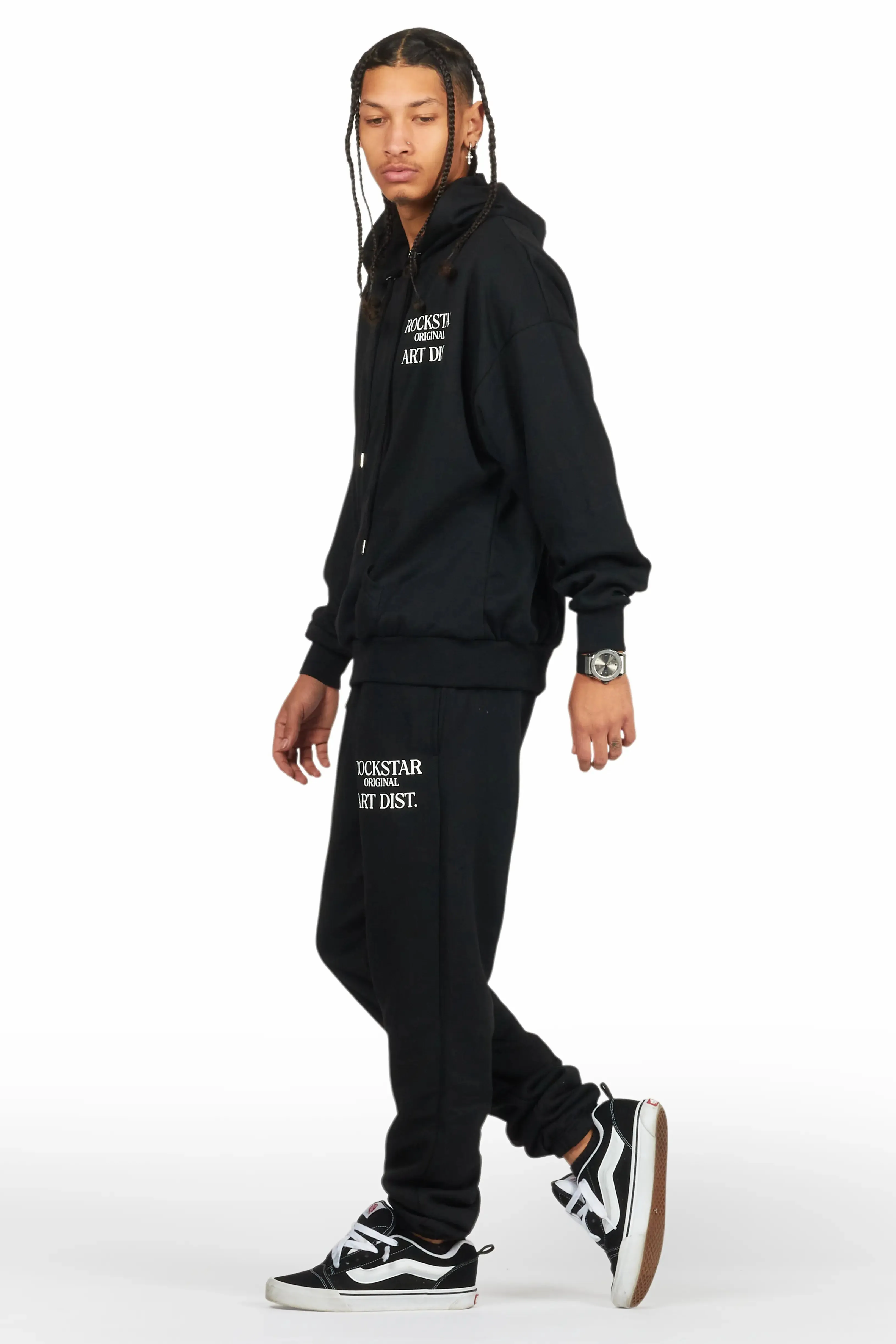 Briggs Black Hoodie/Relax Fit Track Set