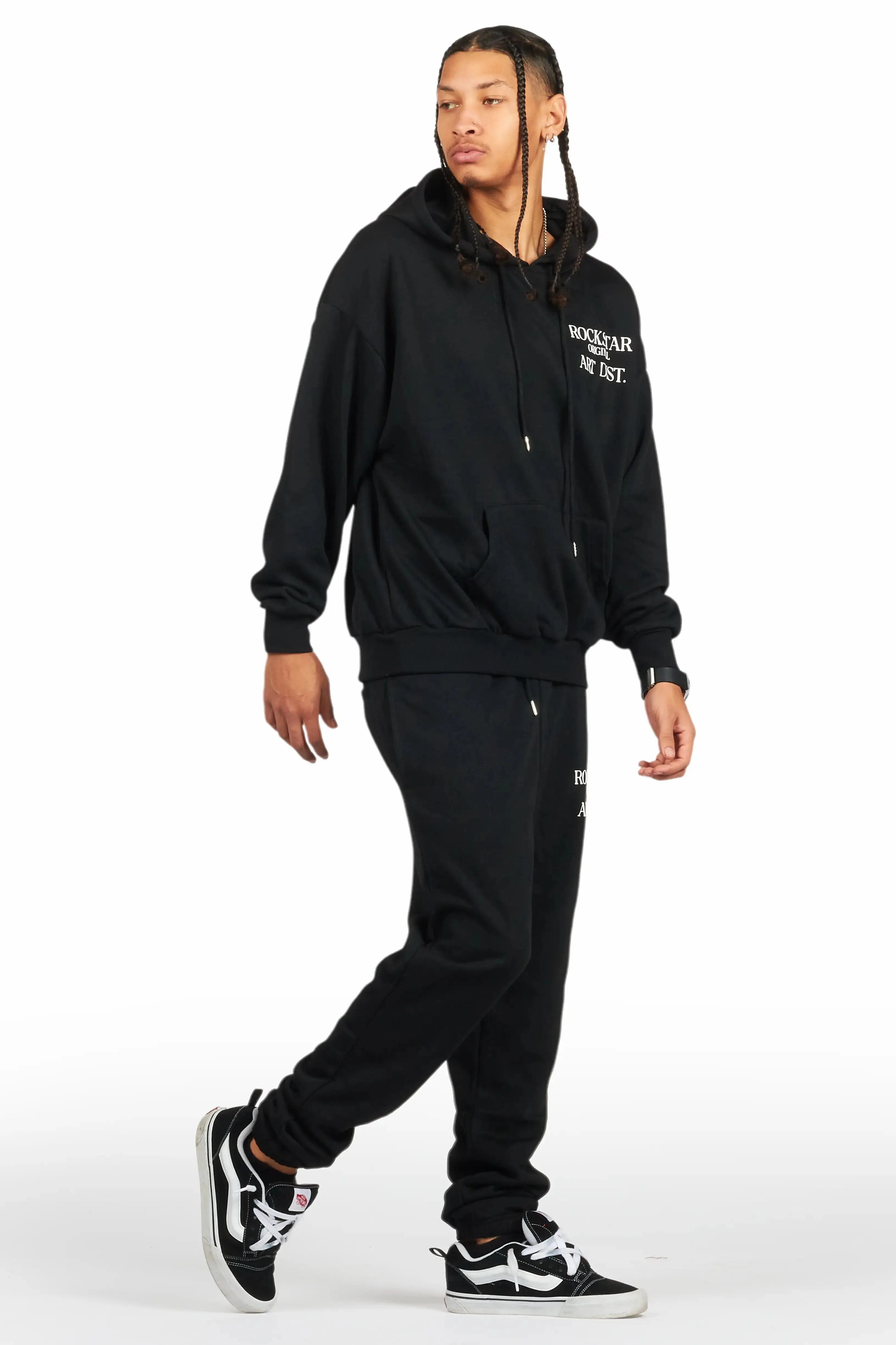 Briggs Black Hoodie/Relax Fit Track Set