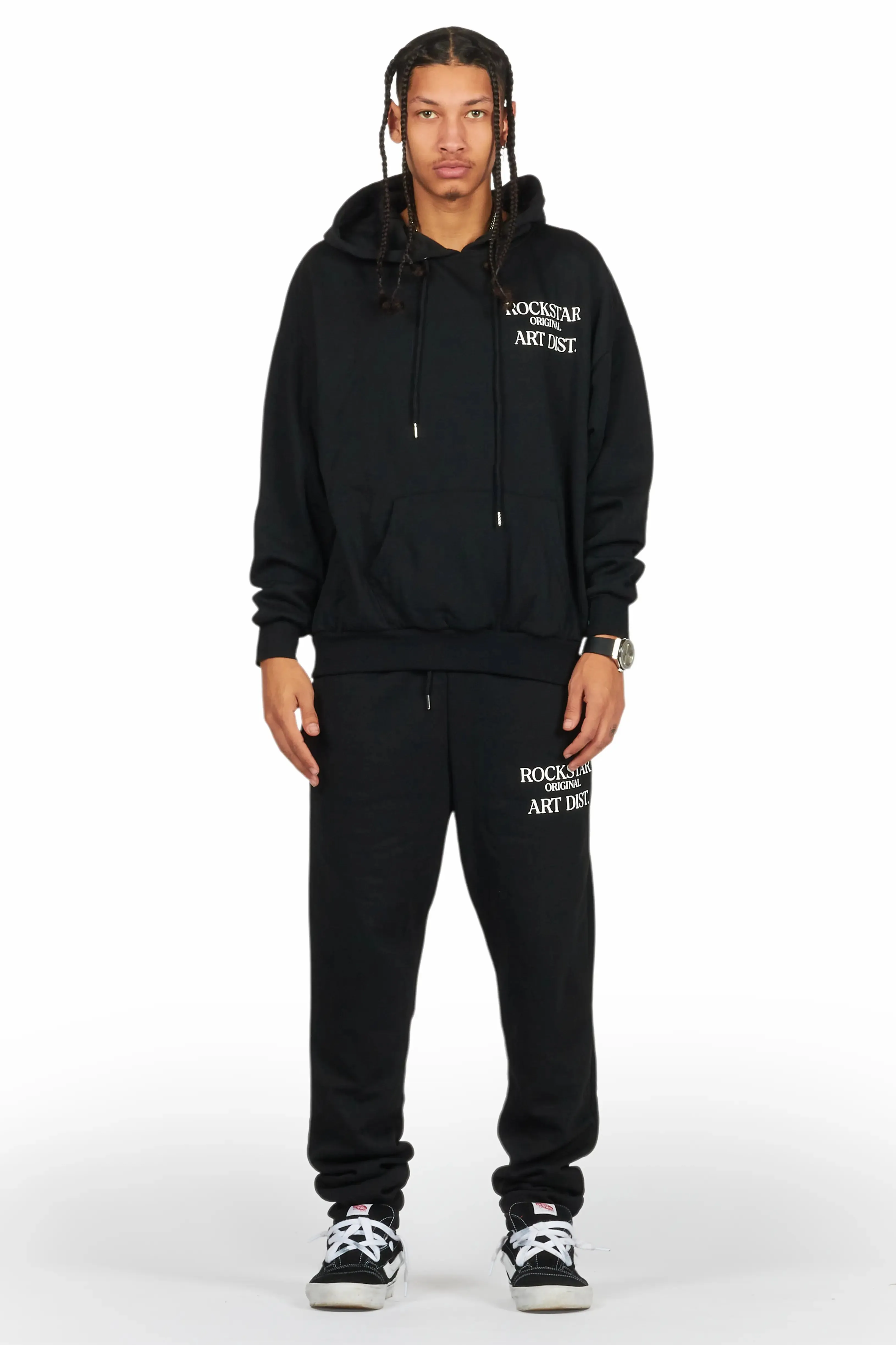 Briggs Black Hoodie/Relax Fit Track Set