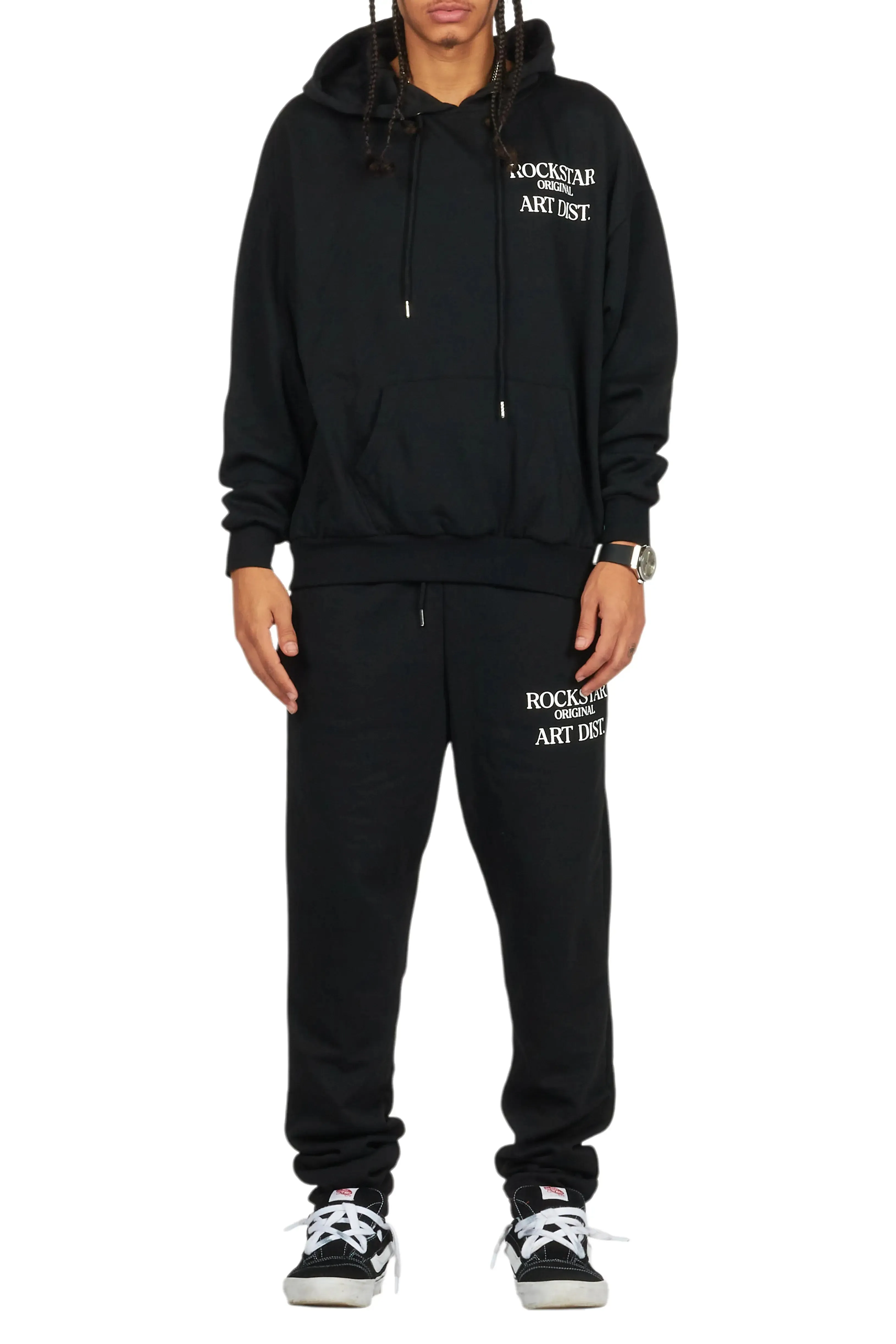 Briggs Black Hoodie/Relax Fit Track Set