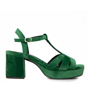 Charlie Vegan Velvet Green