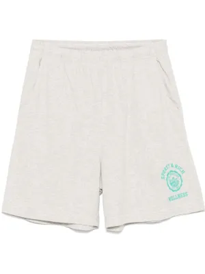 Emblem-print track shorts