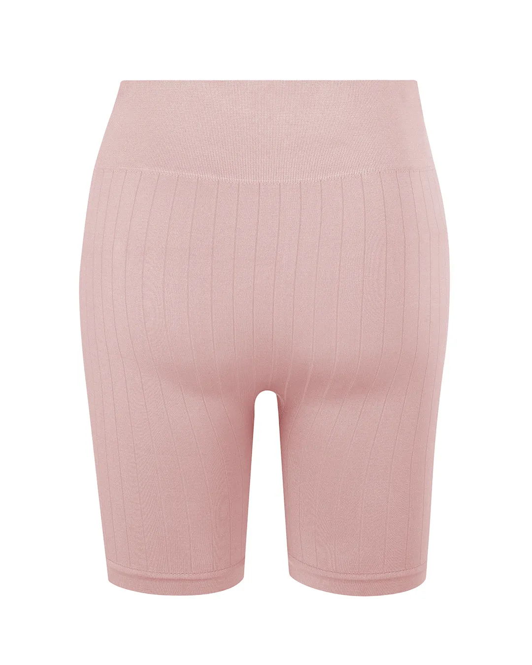 FLUID Flat Ribbed Shorts | Blush