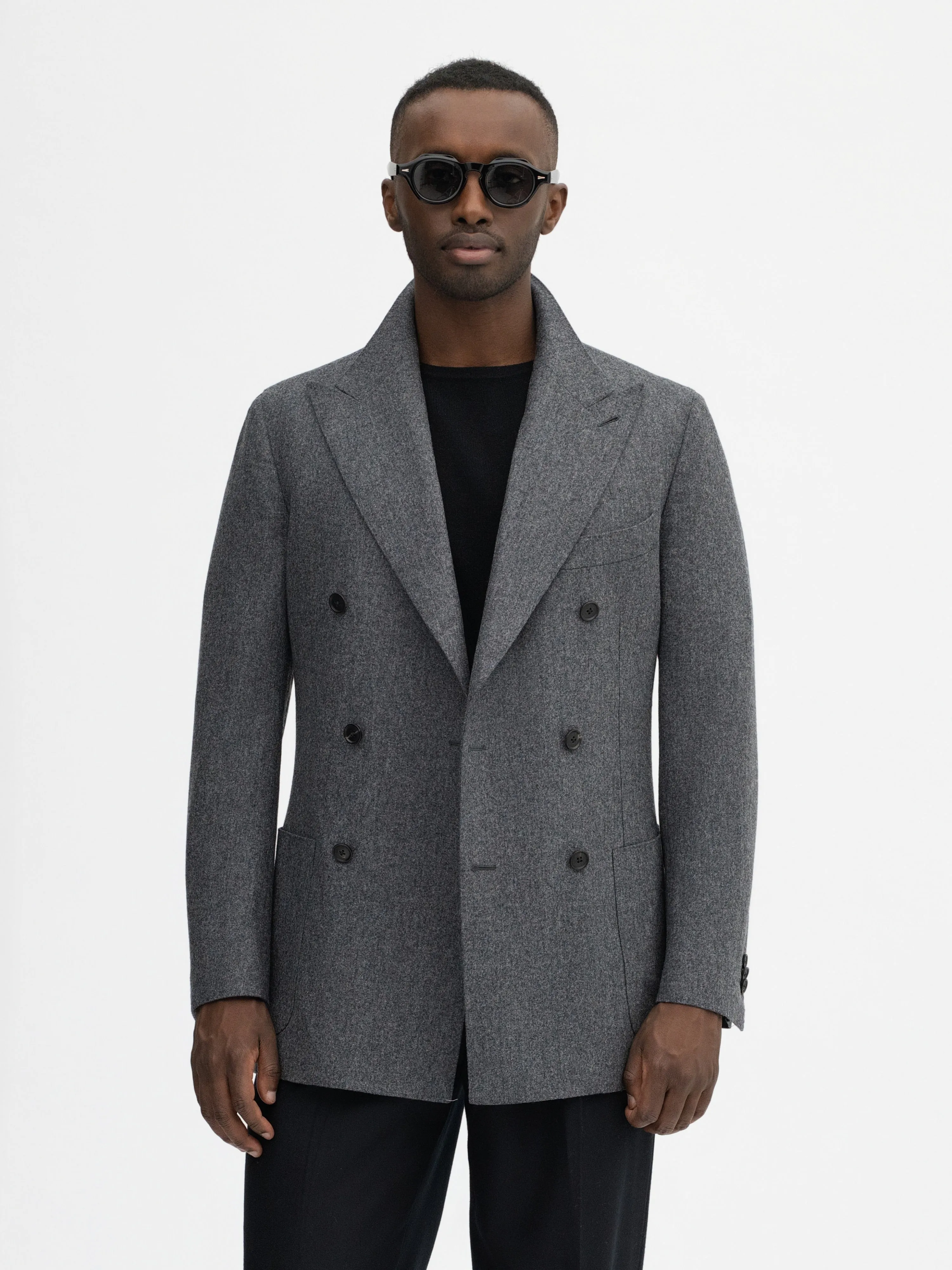 Grey Flannel Wool Jacket (DB)