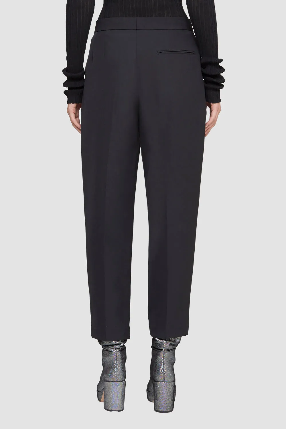 High-Waisted Tapered Trousers