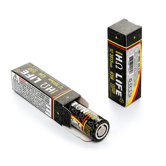 Hohm Tech Hohm Life 18650 INR 3015mAh 22.1A Flat Top Battery