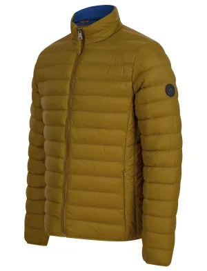 Ica Funnel Neck Quilted Puffer Jacket with Fleece Lined Collar in Golden Brown - Tokyo Laundry