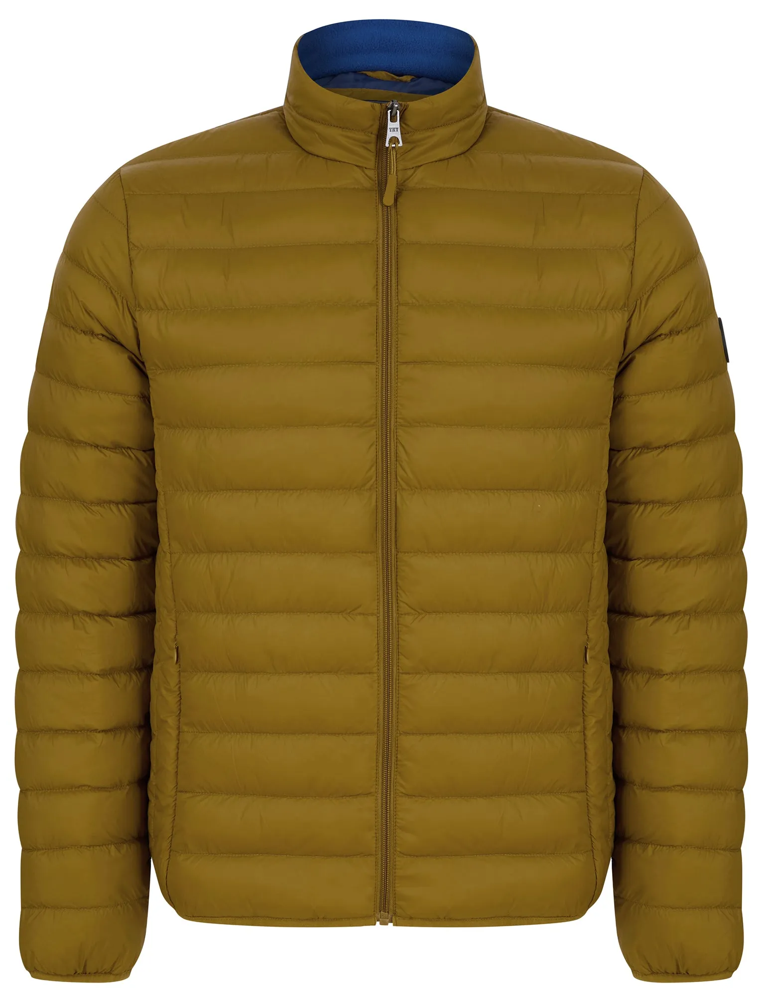 Ica Funnel Neck Quilted Puffer Jacket with Fleece Lined Collar in Golden Brown - Tokyo Laundry