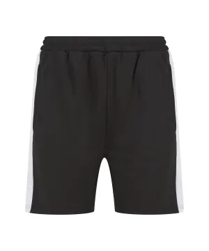 Knitted shorts with zip pockets | Black/White