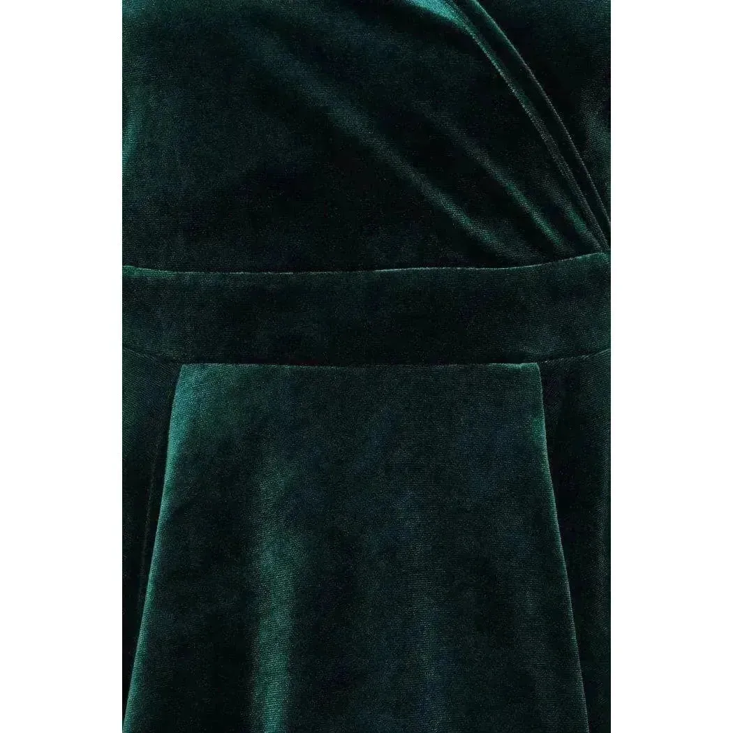 Lyra Dress - Emerald Velvet