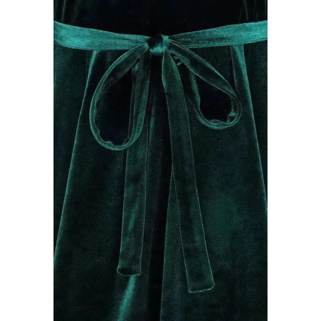 Lyra Dress - Emerald Velvet