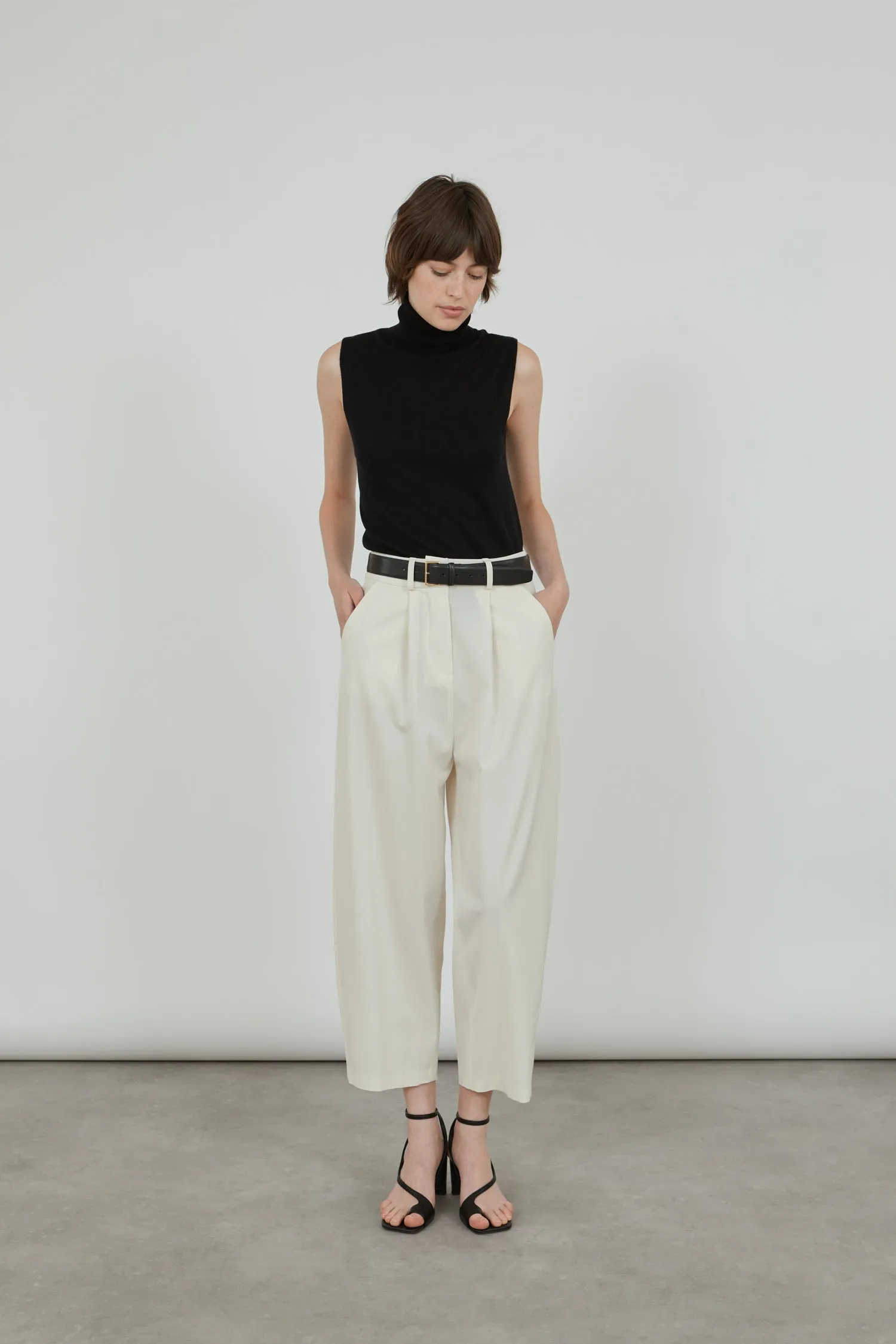 Nagi trousers | Off white - Virgin wool