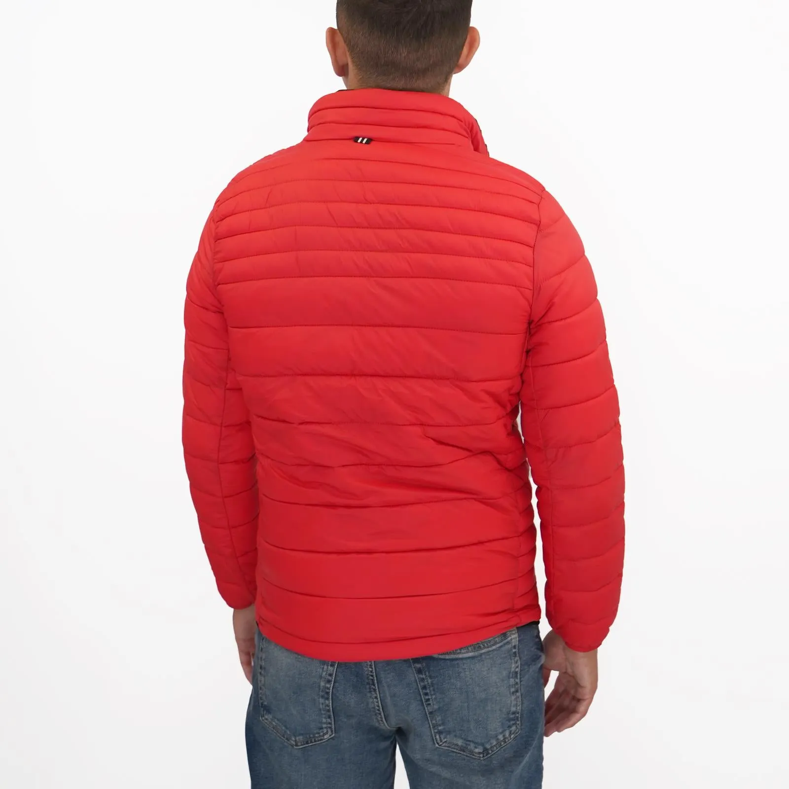 Nautica Performance Double Zip Puffer Jacket Red