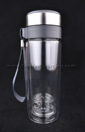 Portable Tea Thermos Heat-Tempered Double Layer Glass * 320ml