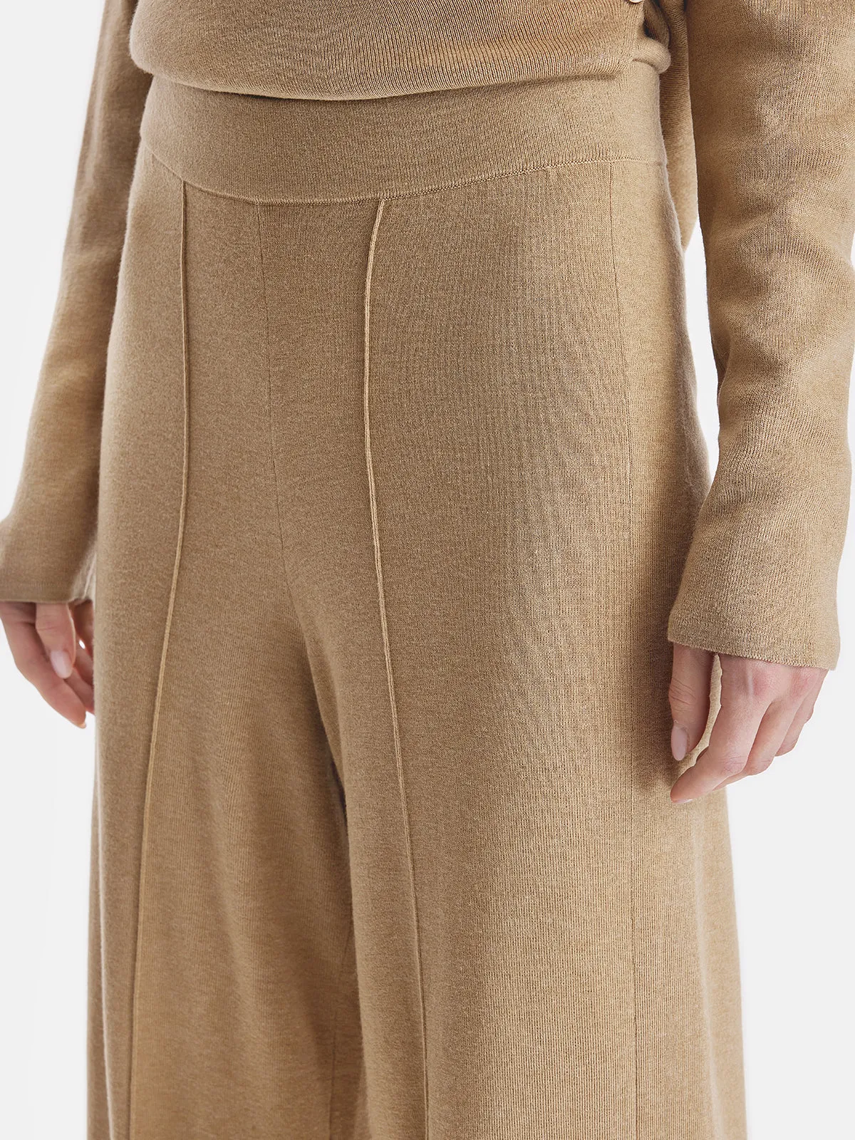 Premium Cashmere Wide-Leg Trousers