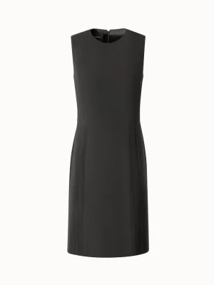 Tailored Sheath Dress in Wool Crêpe Double-Face