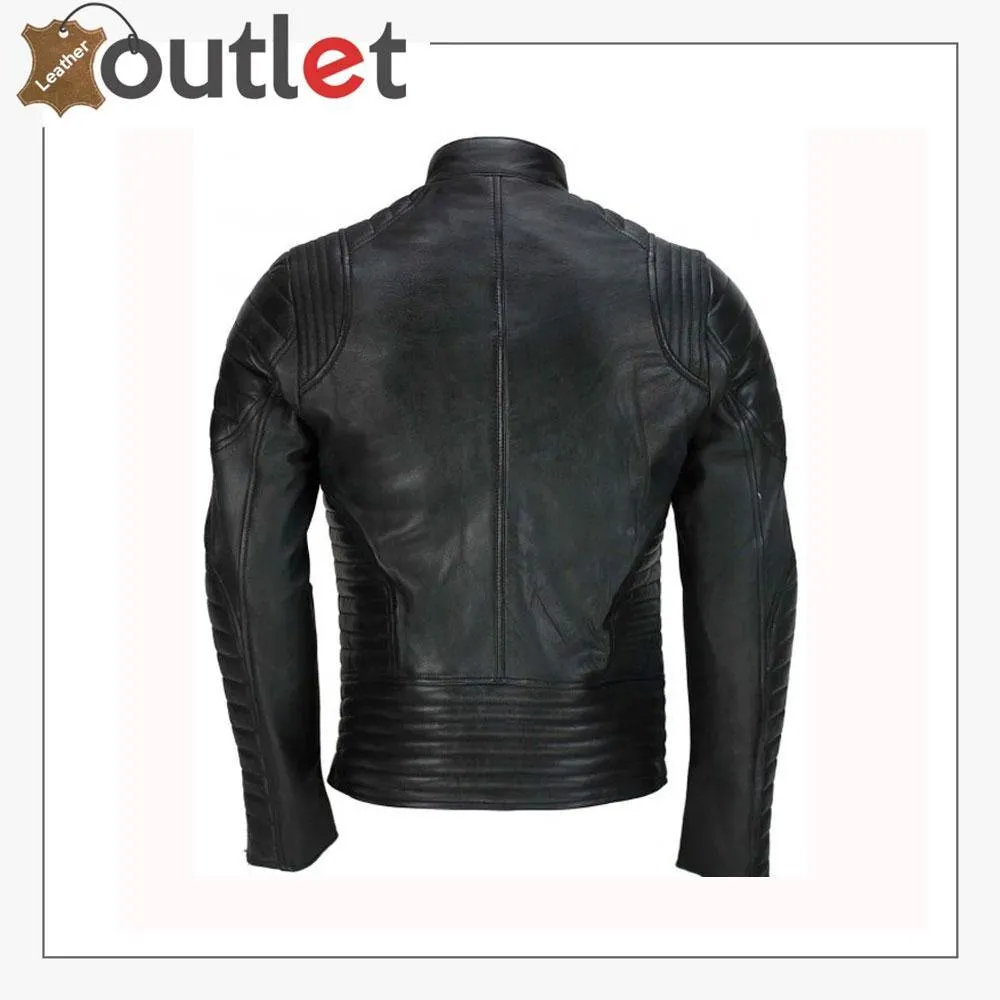 Vintage Designer Quilted Panel Style Sheep Leather Jacket