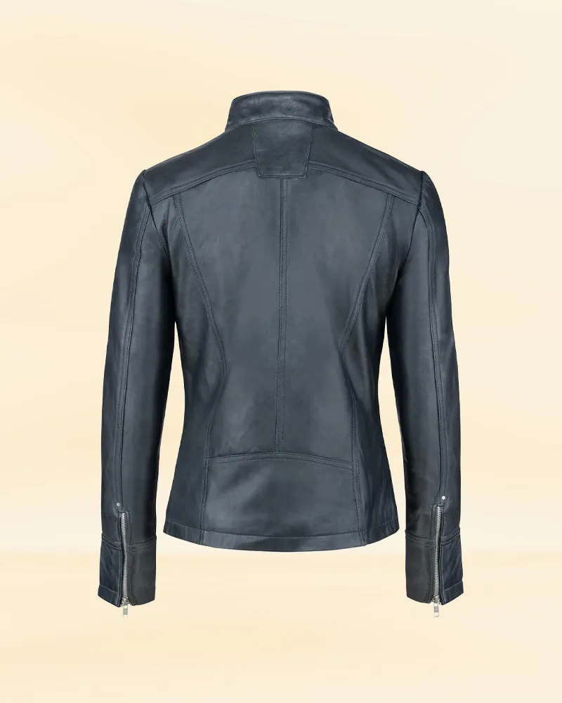 Women's Black Leather Biker Jacket | Women Biker Jacket