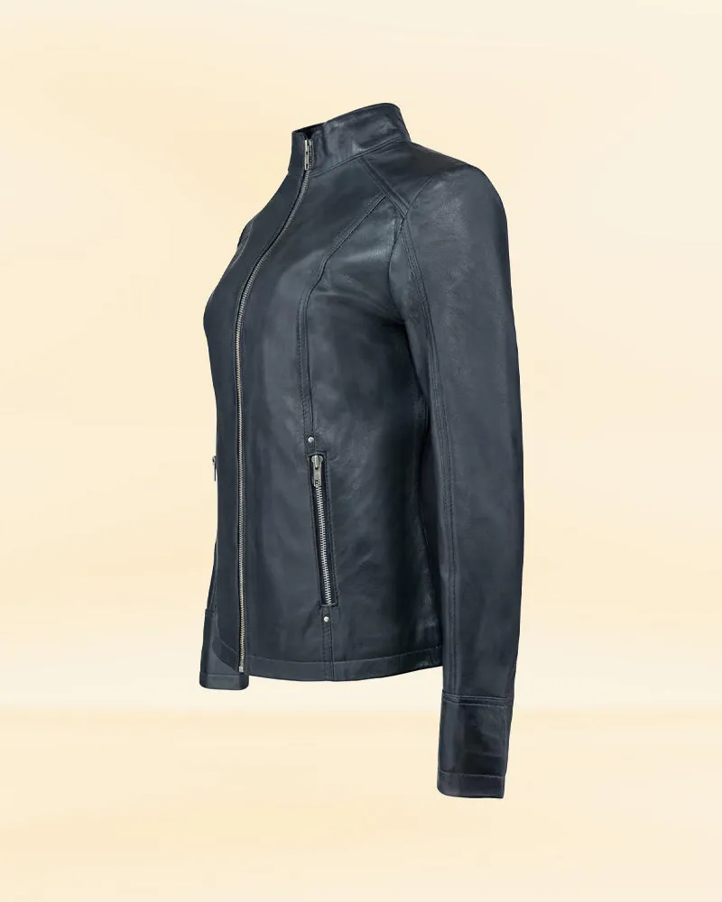 Women's Black Leather Biker Jacket | Women Biker Jacket